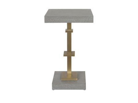 Bosco Grey Oak & Antique Brass Side Table on Sale