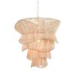 Cambry Bleached Rattan Pendant Light For Sale