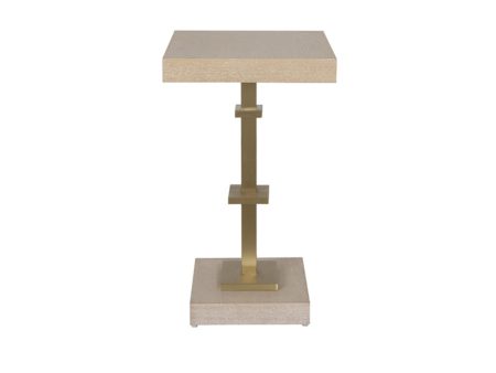 Bosco Cerused Oak & Antique Brass Side Table on Sale