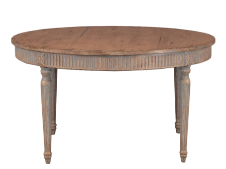 Cassis 55  Round Pine Wood Dining Table - Matthew Izzo Collection For Discount