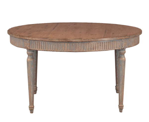 Cassis 55  Round Pine Wood Dining Table - Matthew Izzo Collection For Discount