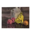 Still Life with Jug and Bananas, Oil Painting on Canvas (c.1990) by Hans Petrich For Cheap