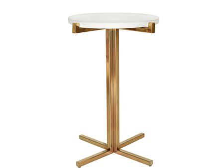 Winslet Marble & Brass Side Table Discount