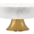 Brissa Marble & Brass Pedestal Bowl For Discount