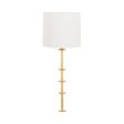 Blake Gold Leaf Wall Sconce with White Linen Shade Sale