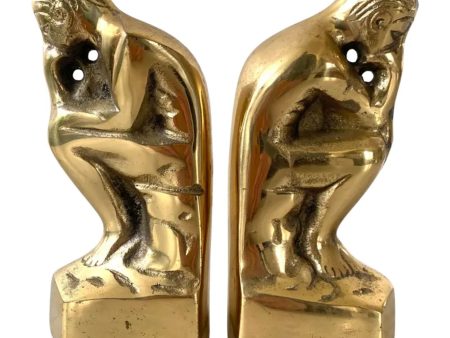 MCM Brass Bookends, “The Thinker” - Set of 2 Cheap