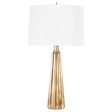 Hensley Metallic Table Lamp w Cream Silk Shade - Gold or Silver Online now