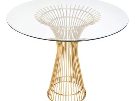 Powell Metal Cage & Glass Top Side Table Hot on Sale