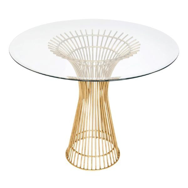 Powell Metal Cage & Glass Top Side Table Hot on Sale