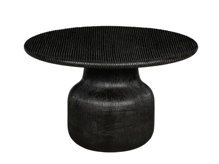 Malibu Black Acacia Wood Coffee Table - Matthew Izzo Collection Hot on Sale