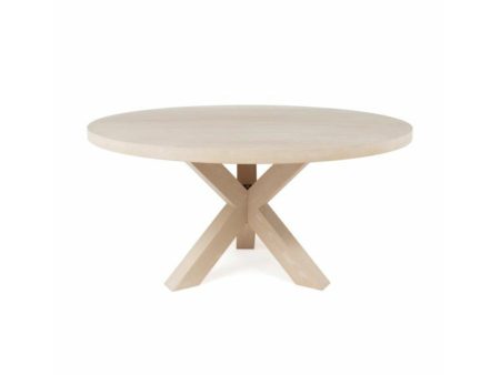 Greer Cerused Oak 60  Round Dining Table Sale