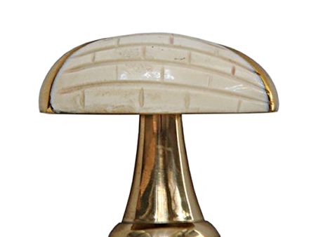 Worlds Away Hive Scored Oval Knob with Brass Detail For Cheap