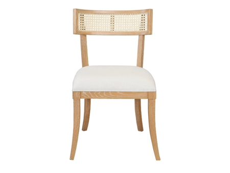 Britta Cerused Oak & Linen Klismos Dining Chair Cheap