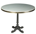 Avignon White Marble & Cast Iron 42  Round Bistro Table - Matthew Izzo Collection For Sale