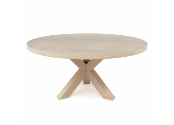 Greer Cerused Oak 60  Round Dining Table Sale