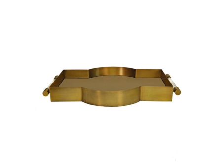 Florence Aged Brass Serving Tray Online now