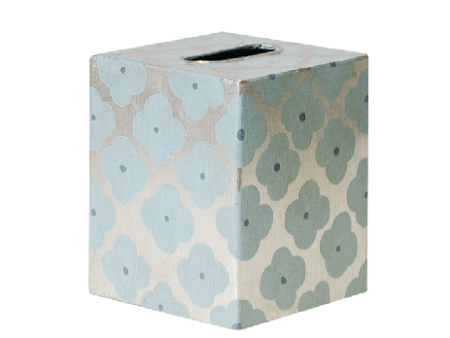 Handpainted Tissue Box Cover - 4 Petal Flower For Discount