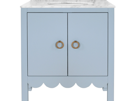 Kealey Matte White Single Sink Bath Vanity on Sale