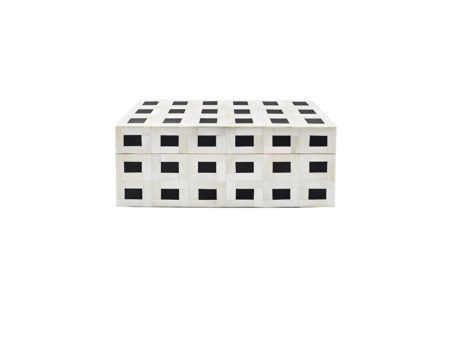 Jordon Checked Decorative Box - Large on Sale