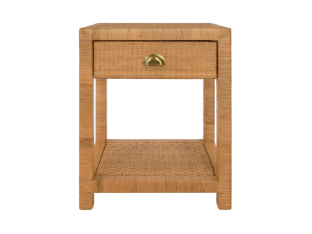 Allison One Drawer Rattan End Table Online Hot Sale