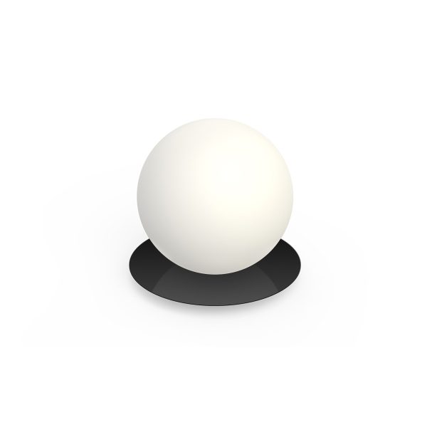 Pablo Designs Bola Sphere Matte Black Table Lamp For Sale