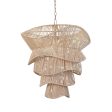 Cambry Bleached Rattan Pendant Light For Sale