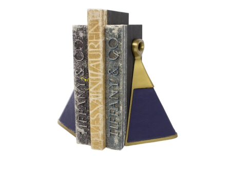 Worlds Away Hooper Navy Bookends Supply