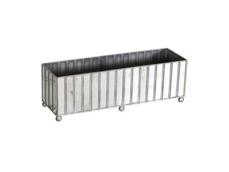 Regency Faceted Antique Mirrored Planter Box Hot on Sale