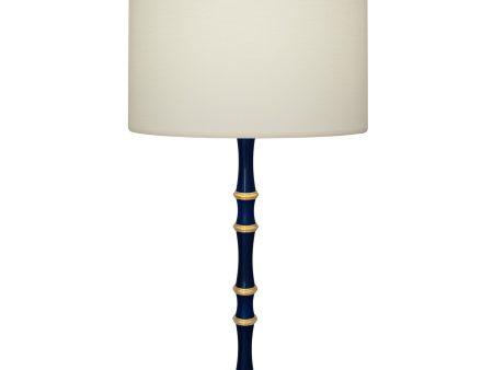 Kane Midnight Blue & Modern Brass Table Lamp with Hardback Fondine Shade Online