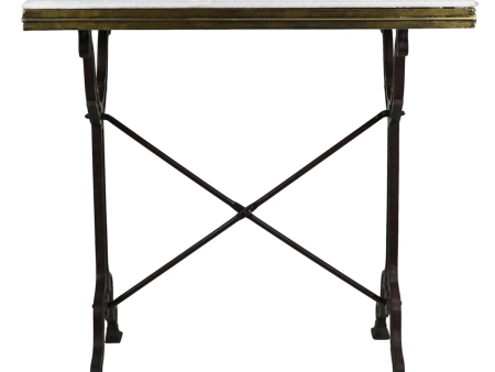 Avignon Marble Top & Cast Iron 32  Square Bistro Table - Matthew Izzo Collection Online now