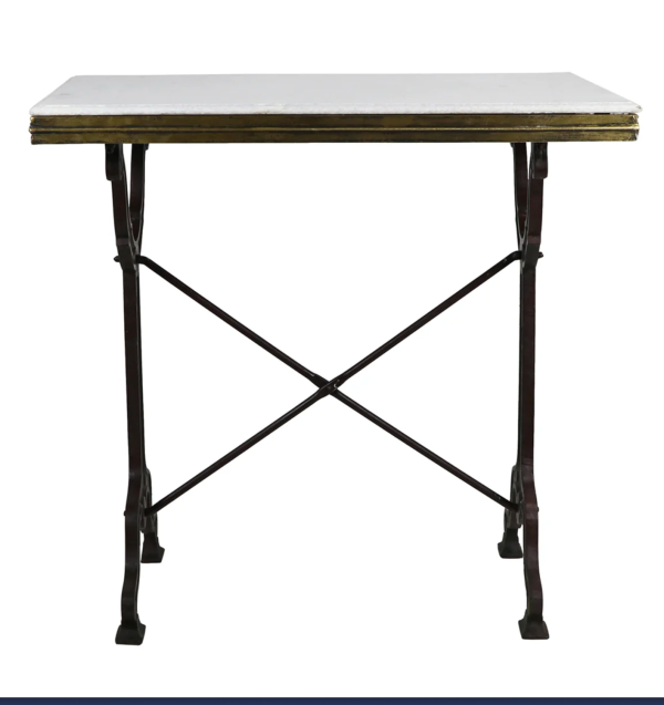 Avignon Marble Top & Cast Iron 32  Square Bistro Table - Matthew Izzo Collection Online now