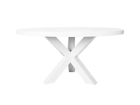 Greer White Lacquer 60  Round Dining Table on Sale