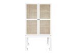 Guthrie Natural Cane & Matte White Lacquer Bar Cabinet Online now