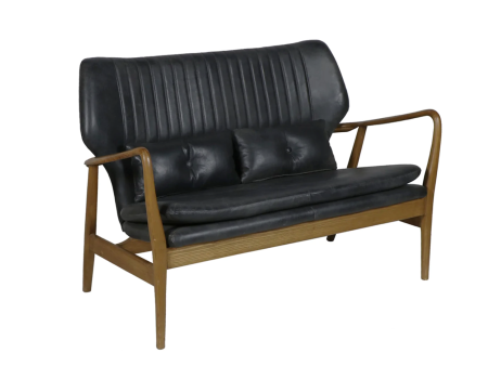 Helsinki Leather Loveseat - Matthew Izzo Collection For Sale