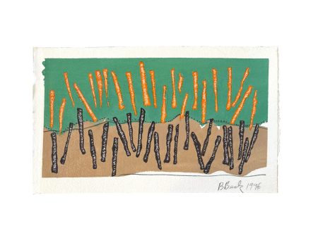 Barbara Beck Signed 1996 Abstract Mono Print on Sale