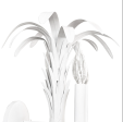 Reseda Palm Spray Metal Wall Sconce Supply