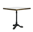 Avignon White Marble & Cast Iron 29  Square Bistro Table - Matthew Izzo Collection For Discount