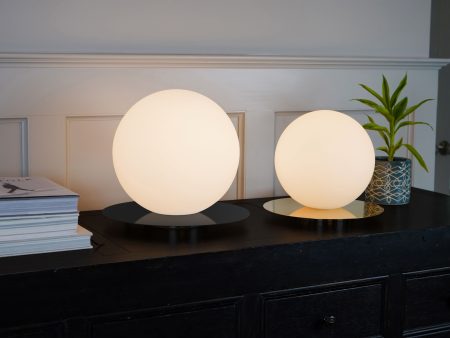 Pablo Designs Bola Sphere Matte Black Table Lamp For Sale