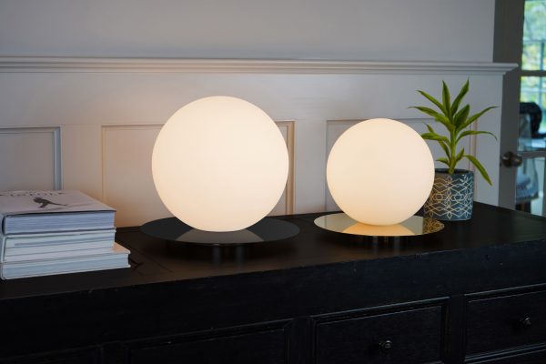 Pablo Designs Bola Sphere Matte Black Table Lamp For Sale