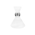 August White Metal & Nickel Wall Sconce For Sale