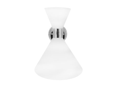 August White Metal & Nickel Wall Sconce For Sale