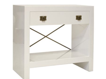 Worlds Away Dalton Crosshatch Nightstand Discount