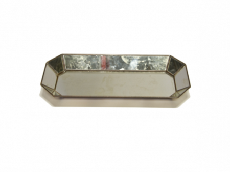 Octagonal Antique Mirror Tray on Sale