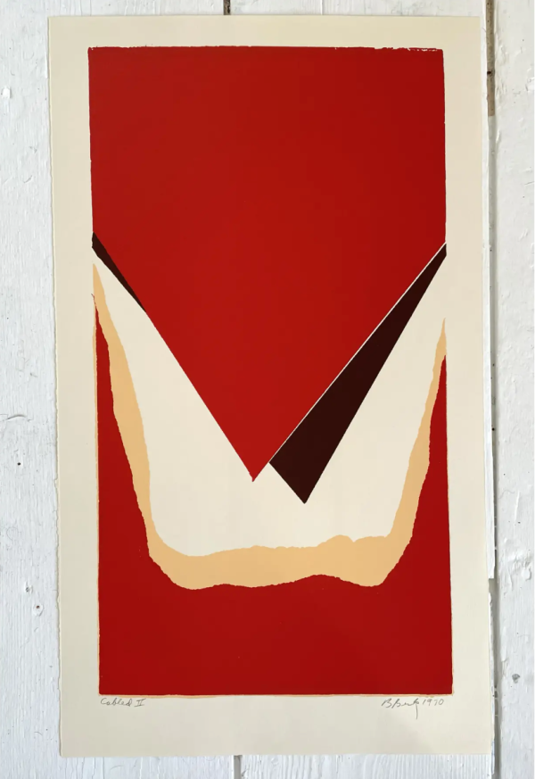 Barbara Beck Signed 1970 Mid-Century Modern Silkscreen Print Online now