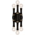 Kane Modern Brass & Obsidian Black Six Light Wall Sconce on Sale