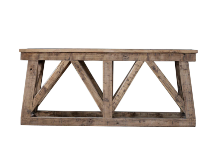 Timbers Reclaimed Factory Wood Beams Console Table - Matthew Izzo Collection For Sale