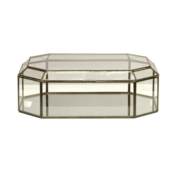 Octagonal Clear Glass Box Fashion