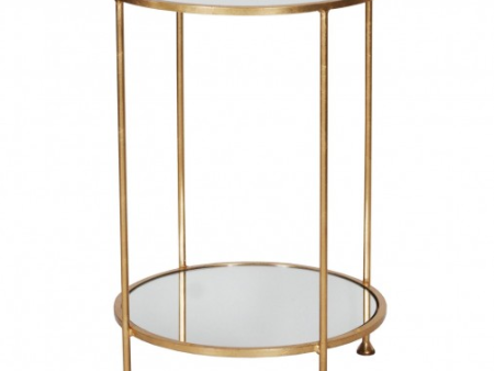 Worlds Away Chico Gold Leaf Side Table For Cheap