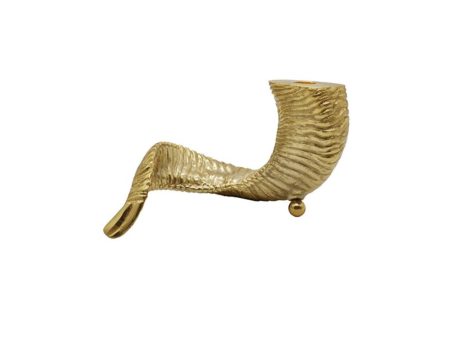 Ward Gold Leaf Ram’s Horn Candleholder Hot on Sale