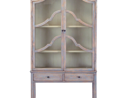 Cassis Pine Wood Curio Cabinet - Matthew Izzo Collection Online now